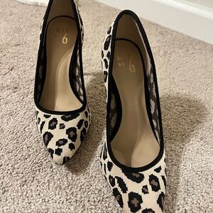 Mix No. 6 Black and Cream Leopard Heels